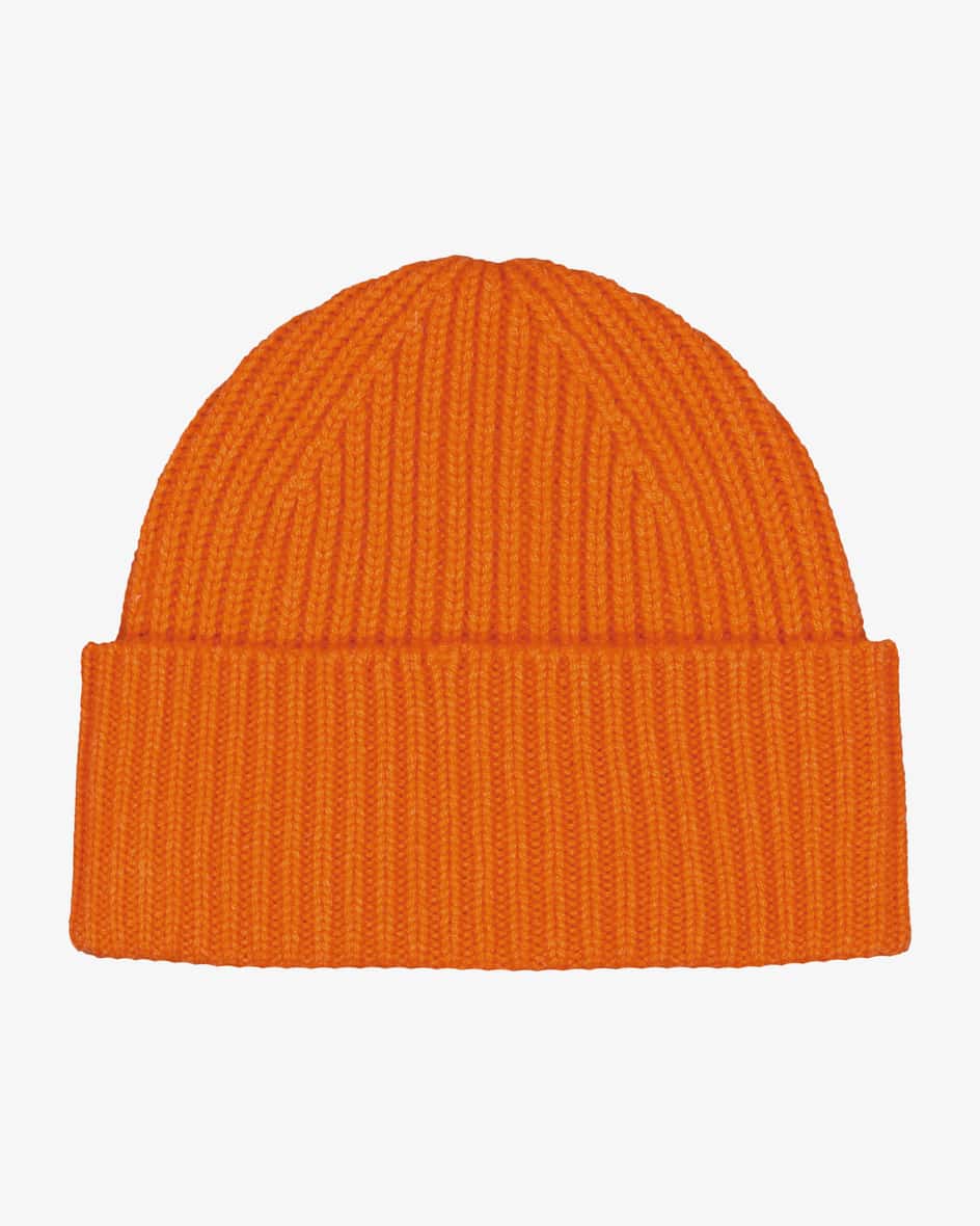 Cashmere-Mütze für Damen von (The Mercer) N.Y. in Orange. Das Modell überzeugtin klassischer Aufmachung und minimalistischem Design