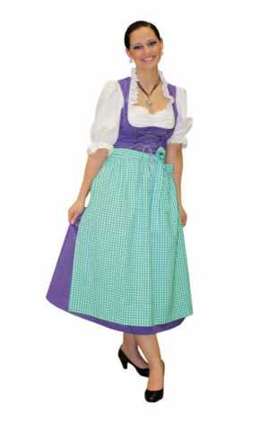 Dirndl Kostüm lila als Trachten Kostüm M