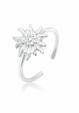 Elli Fingerring Edelweiss Trachten Verstellbar 925 Silber, Edelweiss