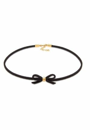 Elli Kette ohne Anhänger Elli Halskette Kropfband Choker Leder Schleife Tracht 925 Silber