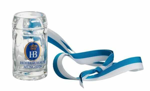 Hofbräuhaus München Bierkrug Mini-Maßkrug "Band" 0,04 L