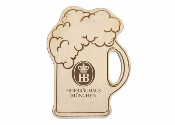 Hofbräuhaus München Servierbrett Brotzeitbrett "Maßkrug", Ahornholz (naturbelassen)