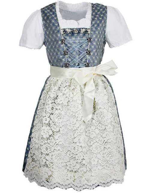 Isar-Trachten Dirndl Isar-Trachten Kinder Dirndl ‚Sarah‘ 3-tlg. mit Blu