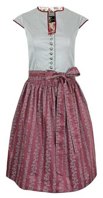 Trachten Deiser Dirndl ‚Claudia‘ – Kurzarm, Silbergrau 65cm