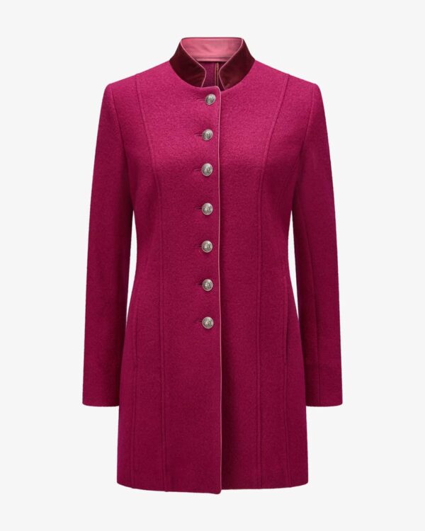 Neuenburg Trachtenblazer für Damen von LODENFREY München 1842 in Magenta. Aushochwertiger Woll-Qualität gefertigt