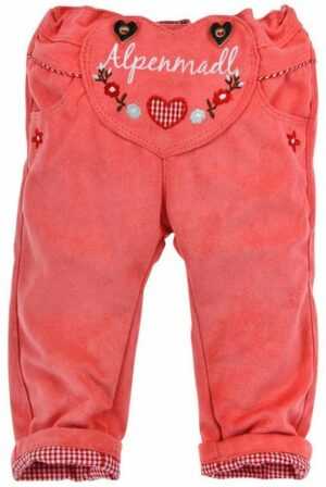 BONDI Webhose Baby Mädchen Trachten Hose „Alpenmadl“ gefüttert 86366 – Melba Rosa, Kinder Winter Kleidung