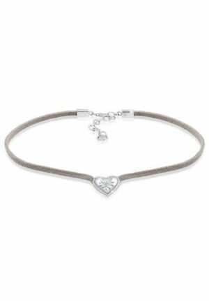 Elli Choker Elli Halskette Choker Leder Herz Edelweiss Tracht