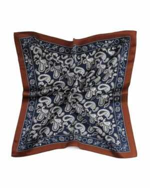 MayTree Seidentuch quadratisch, Paisley mit Rand, 53×53 cm, Nickituch, Bandana-Schal, (Stück), 100% Seide, Trachten, Oktoberfest