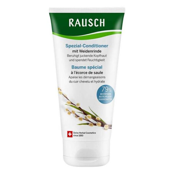 Rausch Spezial-Conditioner mit Weidenrinde - Hilfe bei fettigen Schuppen und Juckreiz.    Kopfhaut-Conditioner bei fettigen Schuppen und Juckreiz reduziert Schuppen und spendet Feuchtigkeit hergestellt in der Schweiz  mit Extrakten aus Weidenrinde Thymian