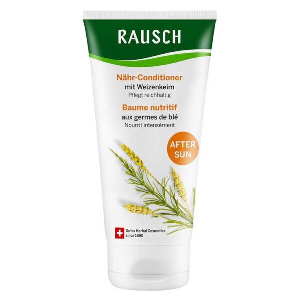 Rausch Nähr-Conditioner mit Weizenkeim - Reichhaltige Pflege für trockenes oder sonnenstrapaziertes Haar.    reichhaltiger After-Sun-Conditioner  für trockenes oder sonnenstrapaziertes Haar schützt vor dem Austrocknen hergestellt in der Schweiz  mit Weizenkeimöl sowie hauseigenen Extrakten aus Weizenkeim