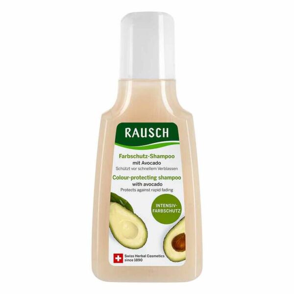 Rausch Farbschutz-Shampoo mit Avocado - Pflegender Schutz für coloriertes Haar     schützendes Shampoo für coloriertes Haar verlängerte Farbleuchtkraft dank Amino-Komplex hergestellt in der Schweiz  mit hauseigenem Zinnkraut-Extrakt silikonfrei