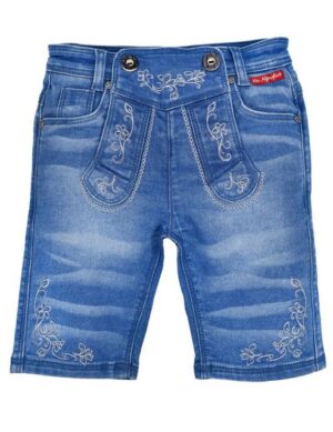 BONDI Trachtenlederhose BONDI Mädchen Trachten Jeans Bermuda Hose 26087