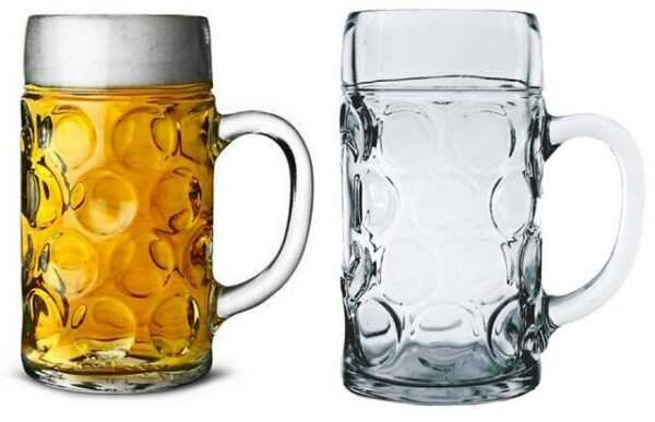 Stölzle-Oberglas Bierglas Stölzle Masskrug ISAR 1Liter 2er Set, Kristallglas