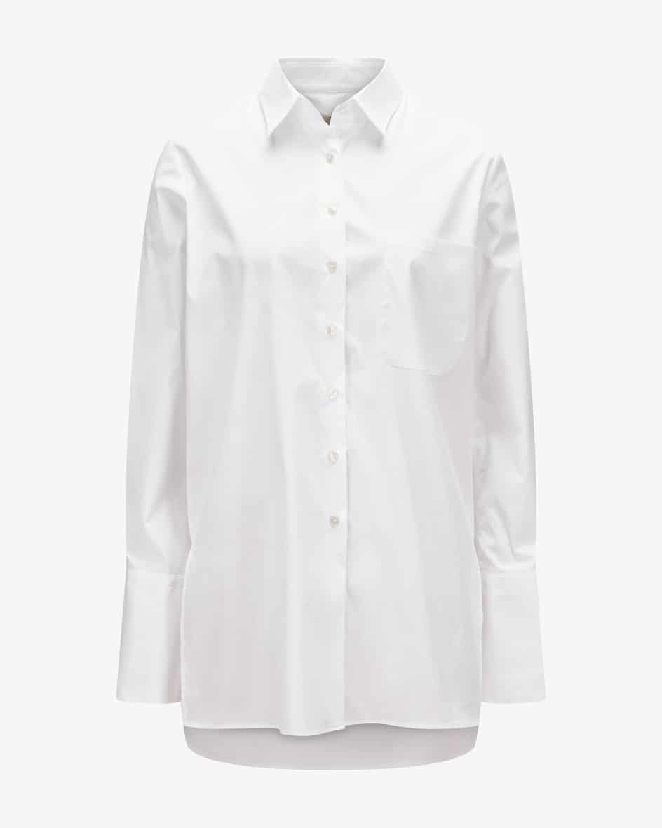 Filou Hemdbluse für Damen von Emanou in Weiß. Während die elastische Stoff-Qualität für hohen Tragekomfort sorgt