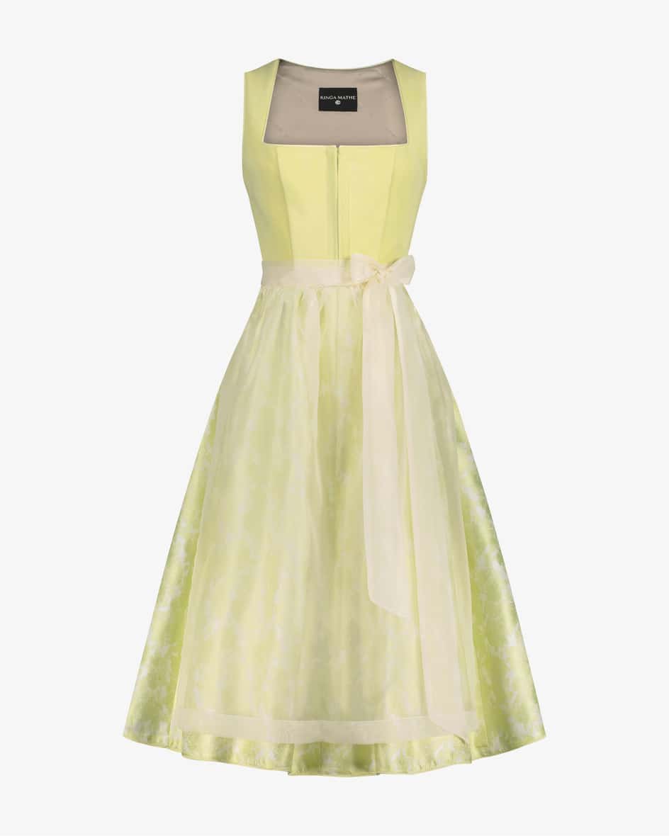 Sylt Midi-Dirndl mit Seidenschürze für Damen von Kinga Mathe in Lemon. Mit Liebezum Detail entwirft das deutsche Label aufwendige Trachten-Kreationen.... Mehr Details bei Lodenfrey.com!