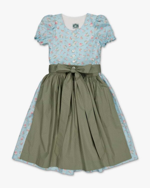 Almsee Dirndl mit Schürze für Mädchen von Hammerschmid in Hellblau