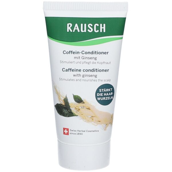 Rausch Coffein Conditioner Ginseng Der Conditioner bei Haarausfall. Er stimuliert und pflegt die Kopfhaut und ist die Stärkung für geschwächte Haarwurzeln. Das Haar wird geschmeidig und lässt sich leichter kämmen. In Kombination mit dem Coffein-Shampoo mit Ginseng oder der Original Haartinktur ist er die perfekte Formel bei geschwächten Haarwurzeln. Mit Coffein sowie wertvollen Extrakten aus Ginseng