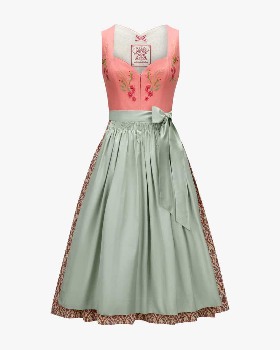 Thea Dirndl lang mit Seidenschürze für Damen von Lena Hoschek in Altrosa undBunt. Lena Hoscheks Kollektionen sind von außergewöhnlichen Mustern und.... Mehr Details bei Lodenfrey.com!