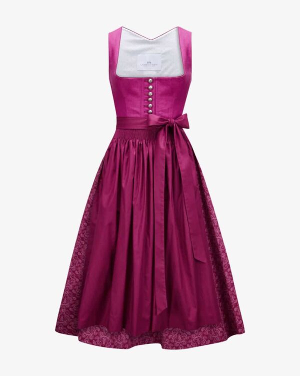 Midi-Dirndl mit Schürze für Damen von LODENFREY München 1842 in Magenta. DasModell besticht dank des Leinen-Mieders sowie klassischen Details.... Mehr Details bei Lodenfrey.com!