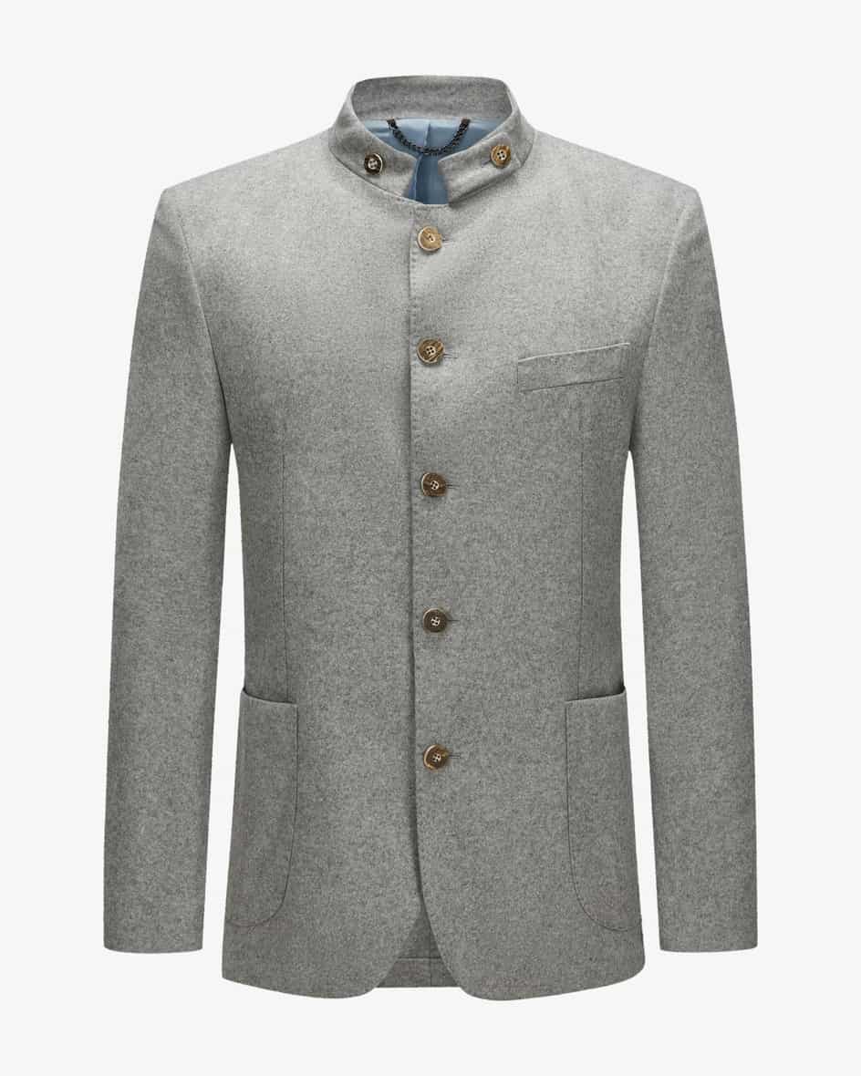 Sendling Cashmere-Trachten-Janker für Herren von Windsor in Hellgrau. Dastraditionell inspirierte Modell aus recyceltem Cashmere überzeugt.... Mehr Details bei Lodenfrey.com!