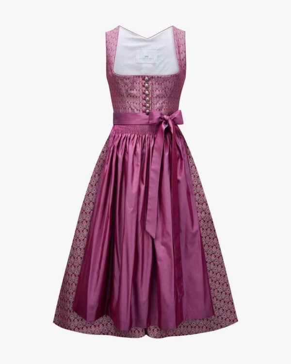 Midi-Dirndl mit Schürze für Damen von LODENFREY München 1842 inMagenta. Das Modell präsentiert sich dank des floralen Allover-Dessins intraditioneller.... Mehr Details bei Lodenfrey.com!