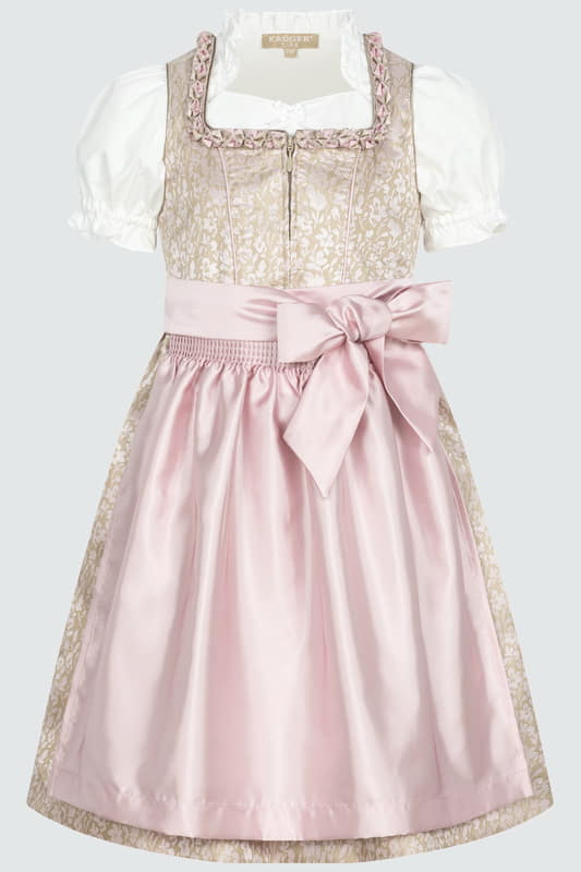 Das Kinderdirndl Bruni ist eine modische Wahl für deine kleine Prinzessin. Mit seinem modernen Stil und dem schimmernden Blumenmuster ist Dirndl Bruni ein echter Hingucker. Der Rock des Dirndls verzaubert ebenfalls mit einem floralen Muster. Die Schürze ist schlicht und rundet das Gesamtbild perfekt ab. Mit einem Reißverschluss vorne ist das Dirndl leicht an- und auszuziehen. Das Dirndl gehört zur KIDS Kollektion und ist speziell für Mädchen konzipiert. Entdecke das Dirndl Bruni und lasse deine Kleine strahlen!