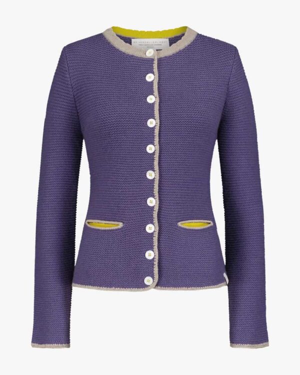 Alice Trachten-Cashmere-Strickjacke für Damen von My Herzallerliebst in Violett