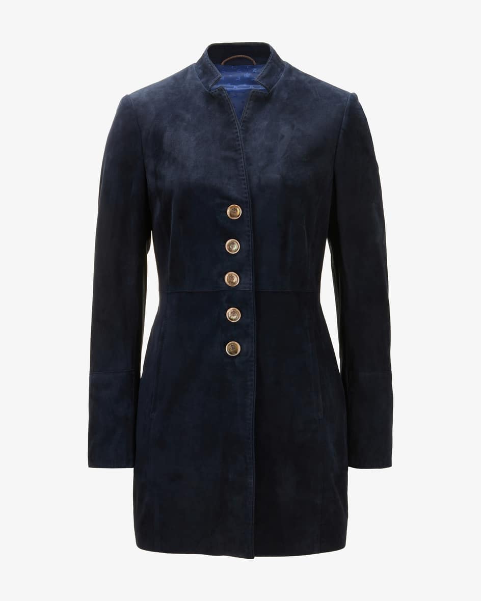 Alma Trachten-Leder-Gehrock für Damen von Habsburg in Navy. FeineGesellschaftskleidung