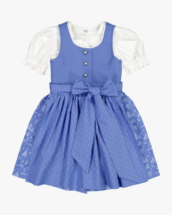 Dirndl mit Bluse und Schürze für Mädchen von Münchner Dirndl in Blau. DasBesondere Stück München - Das Dirndl präsentiert sich mit klassischen.... Mehr Details bei Lodenfrey.com!