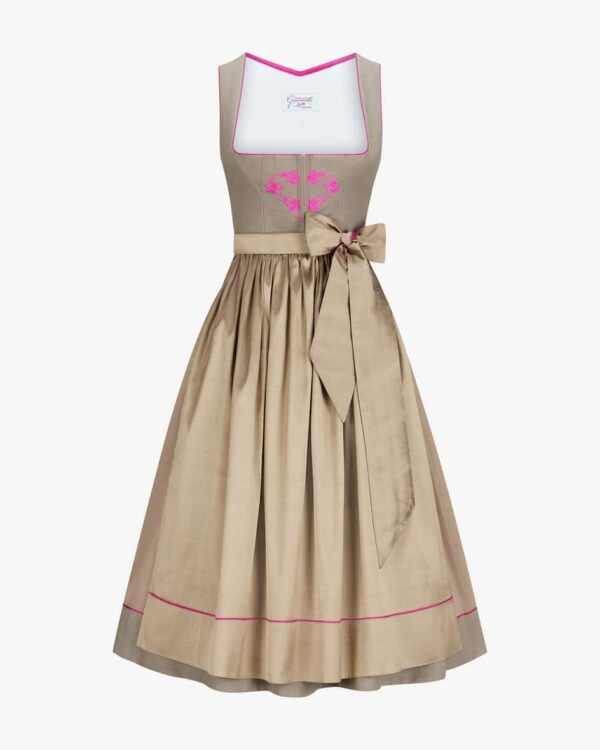 Allegra Midi-Leinendirndl mit Seidenschürze für Damen von Giacomelli Trachten inTaupe und Pink. Die Kreationen verbinden Tradition und Moderne und.... Mehr Details bei Lodenfrey.com!