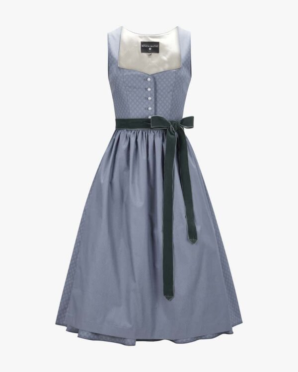 Avila Midi-Dirndl mit Schürze für Damen von Kinga Mathe in Blau und Petrol. MitLiebe zum Detail entwirft das deutsche Label aufwendige.... Mehr Details bei Lodenfrey.com!