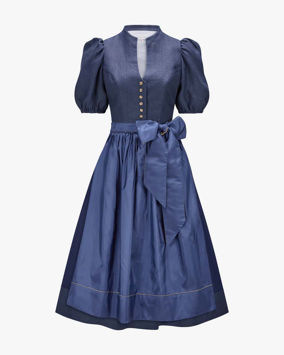 Livia Midi-Leinendirndl mit Seidenschürze für Damen von Giacomelli Trachten inDunkelblau. Die Kreationen verbinden Tradition und Moderne und glänzen.... Mehr Details bei Lodenfrey.com!