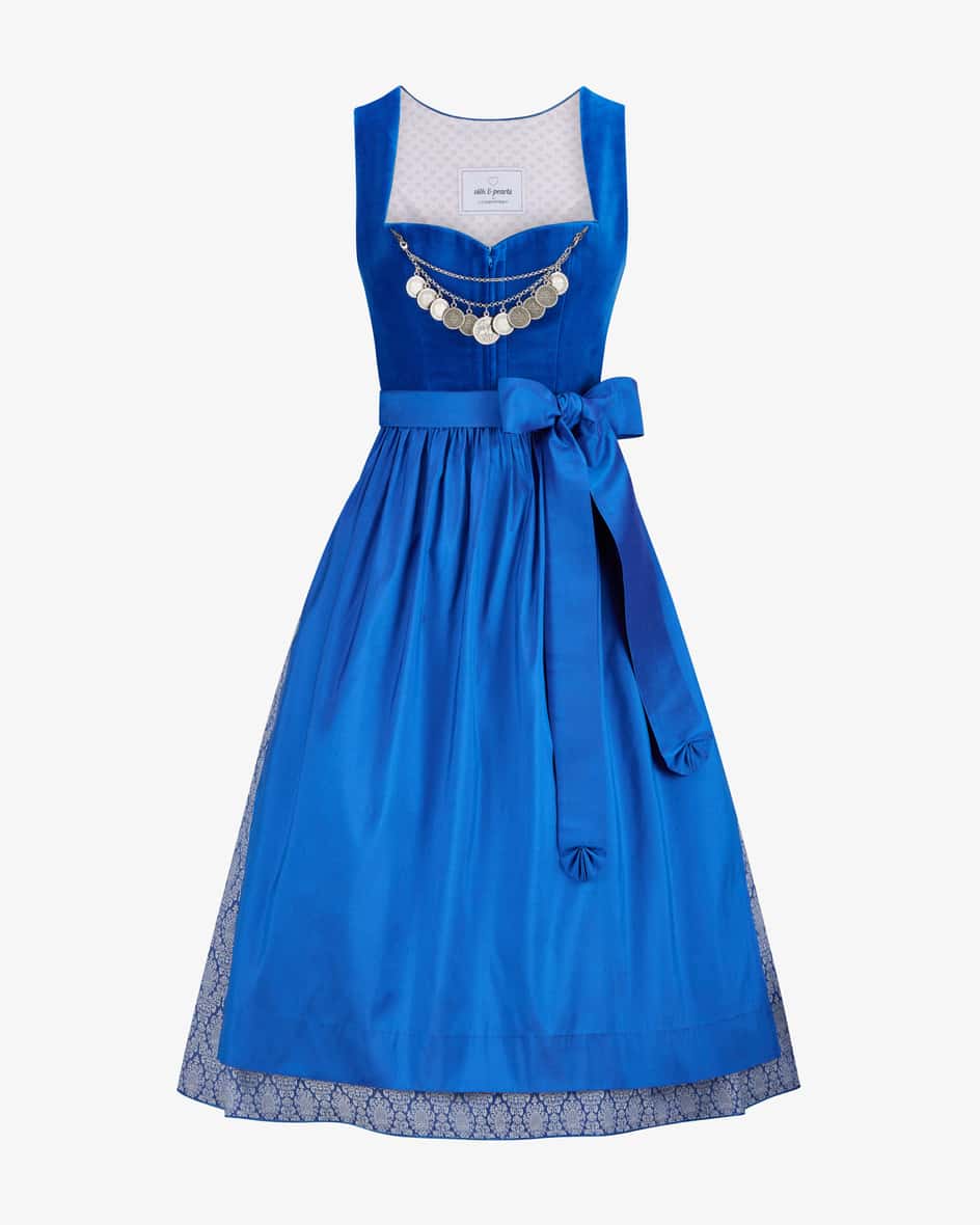 Midi-Dirndl mit Seidenschürze für Damen von Silk & Pearls x LODENFREY in Royal.Das exklusiv bei Lodenfrey erhältliche Modell überzeugt im angesagten.... Mehr Details bei Lodenfrey.com!