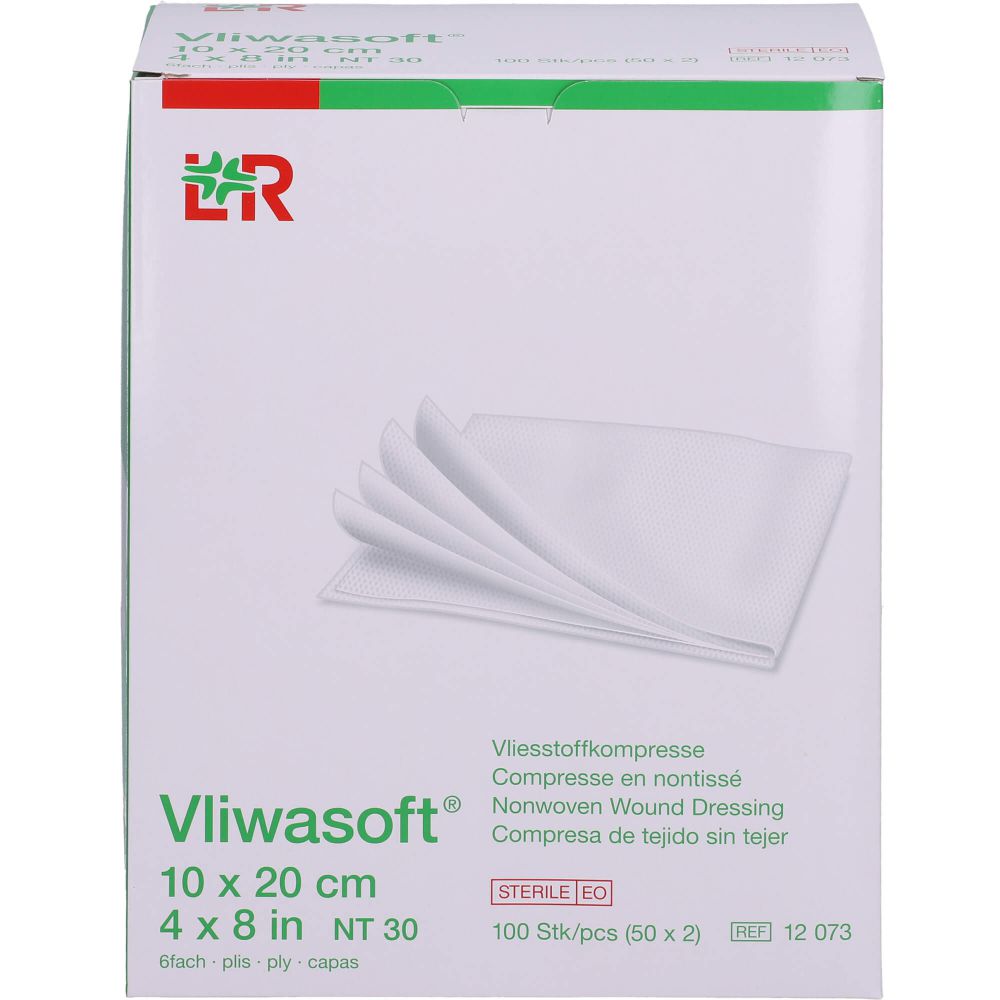 RAUSCH VLIWASOFT Vlieskompressen 10×20 cm steril 6l.