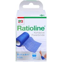 RAUSCH RATIOLINE acute Fixierbinde kohäsiv 8 cmx4 m blau