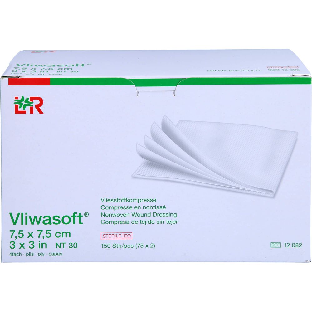 RAUSCH VLIWASOFT Vlieskompressen 7,5×7,5 cm steril 4l.