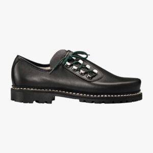 Berchtesgaden Haferlschuhe für Herren von Meindl in Schwarz und Dunkelgrün. Die traditionelle Aufmachung der Schuhe aus edlem Rindbox-Glattleder wird.... Mehr Details bei Lodenfrey.com!