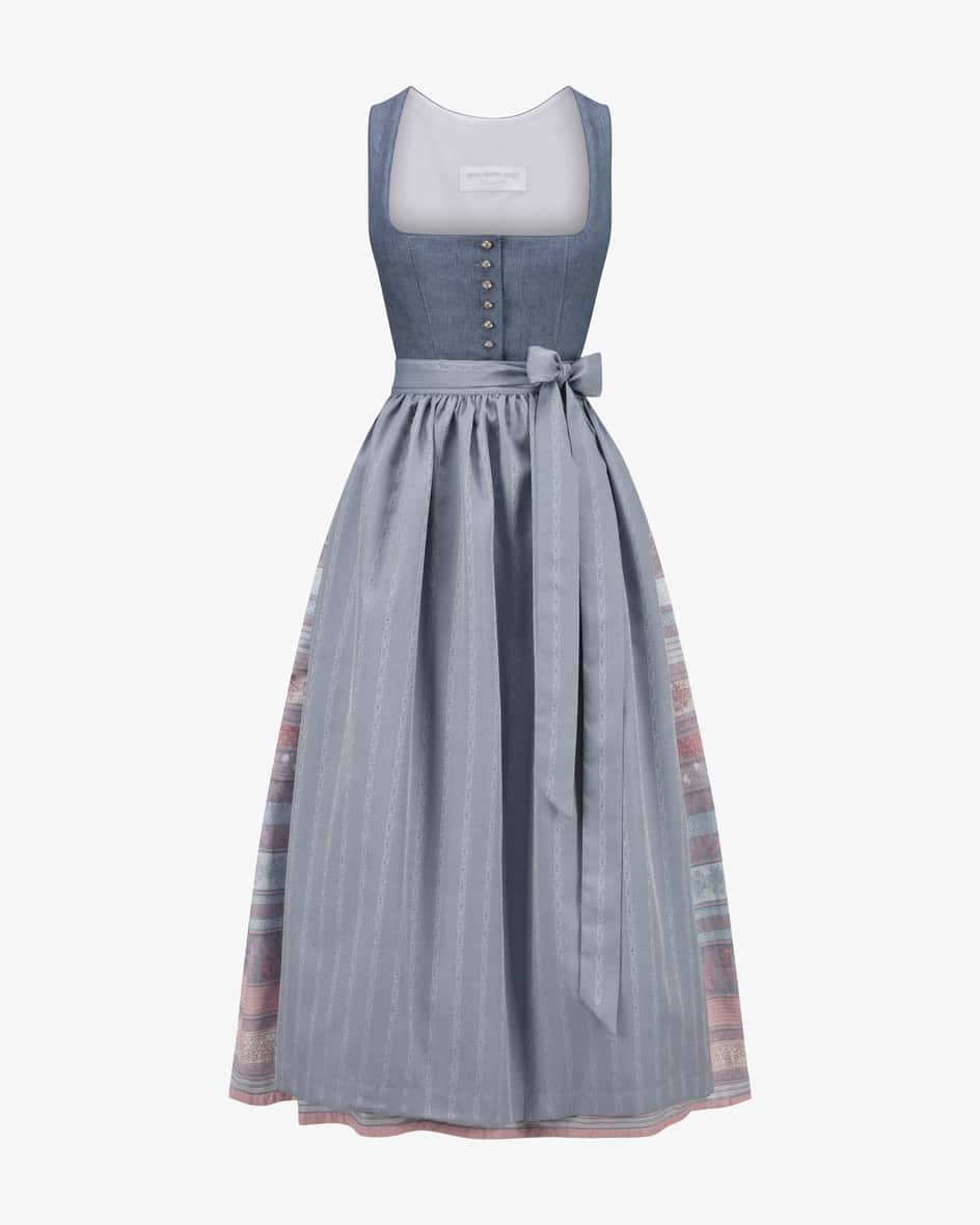 Margarete Dirndl lang mit Schürze für Damen von Anno Domini in Blau