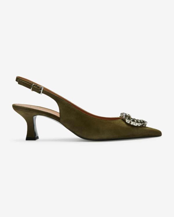 Lester Slingback-Pumps für Damen von Festa in Dunkeloliv. Dieses Modellbesticht dank der eleganten Veloursleder-Aufmachung und dem.... Mehr Details bei Lodenfrey.com!