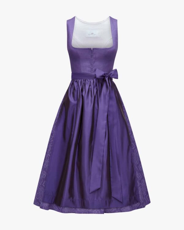 Midi-Wiesndirndl mit Schürze für Damen von LODENFREY in Violett. JahrelangeErfahrung