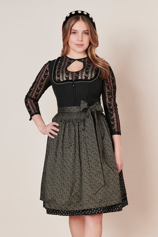 Elegantes Dirndl Adalyn (60cm) verleiht dir einen eleganten Look. Das unifarbene Muster und der taillierte Schnitt sorgen für eine tolle Silhouette