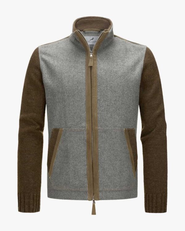 Franko Trachten-Jacke für Herren von Steiner in Grau und Oliv. Das sportiveModell besticht durch die feine Schurwoll-Qualität mit angenehmen.... Mehr Details bei Lodenfrey.com!