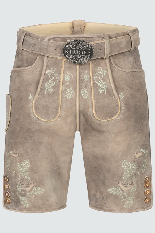 Stilvoll und modern präsentiert sich unsere Lederhose Lennard mit Gürtel aus der BUAM Kollektion. Diese hochwertig bestickte Lederhose ist ein echter Hingucker und ideal für stilbewusste Herren