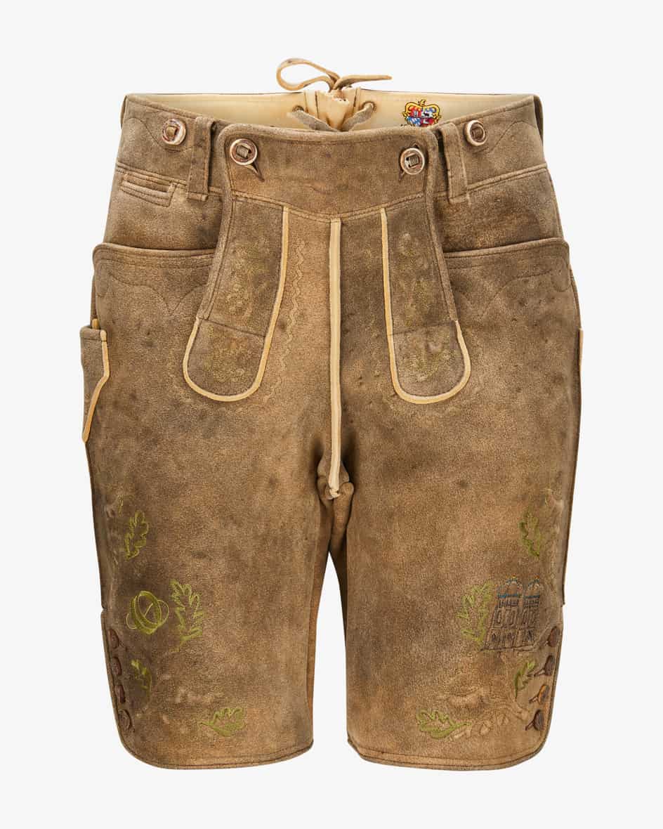 Monaco Lederhose kurz für Herren von Meindl in Sand. Lederhandwerk ausBayern – Bereits 1693 wurden bei Meindl die ersten Produkte aus Leder.... Mehr Details bei Lodenfrey.com!