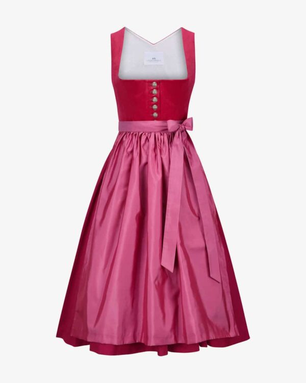 Midi-Dirndl mit Schürze für Damen von LODENFREY München 1842 in Pink undHimbeere. Das Modell besticht dank des weichen Samt-Mieders sowie.... Mehr Details bei Lodenfrey.com!